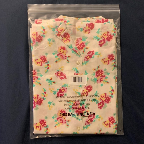 Supreme Floral Rayon S/S White Med - Picture 2 of 3